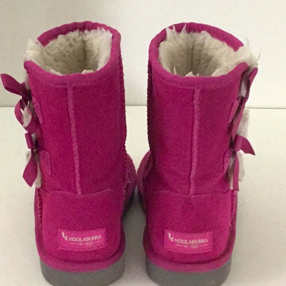 Koolaburra by UggGirl’s Pink Suede Boots. Ribbons, Good Soles Size 3. - Picture 3 of 7